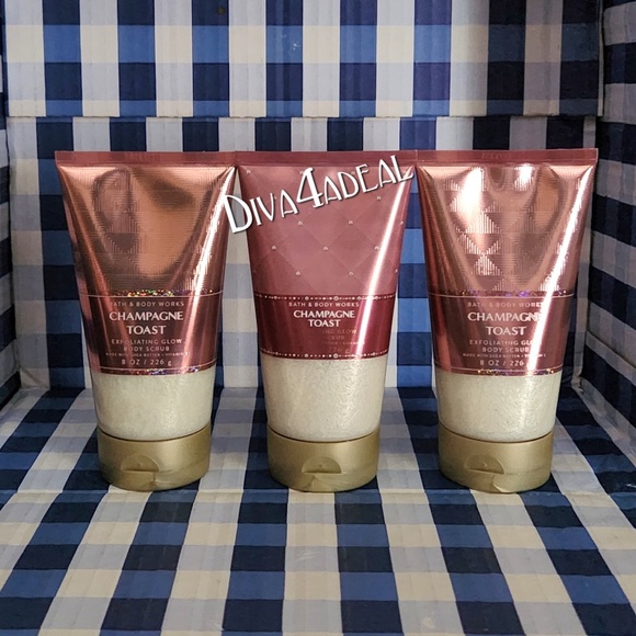 3x Bath & Body Works CHAMPAGNE TOAST Body Scrubs